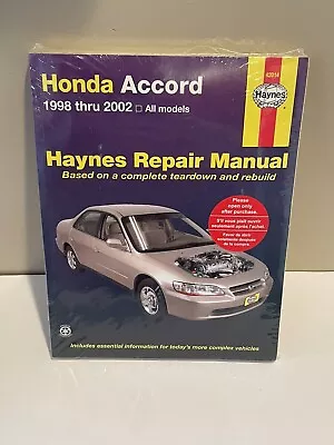 Honda Accord 1998 Thru 2002 Haynes Repair Manual Paperback 42014 • $24.95