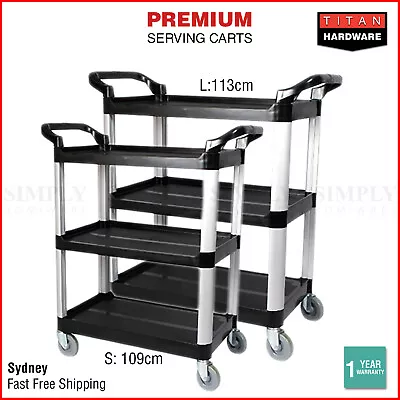 Service Cart Restaurant Trolley Kitchen Serving Catering Large Shelf Food 3 Tier • $169.90