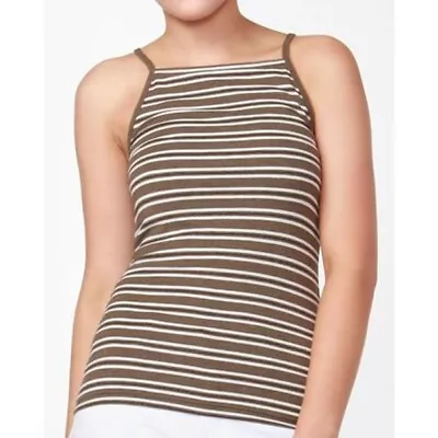 Betty Basics Julia Cami Khaki Stripe Size 6 • $10