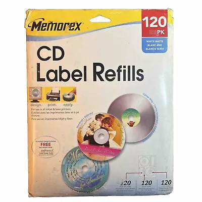 Memorex 3202-0424 Cd Label Refills (32020424) 120 Pack DVD ExPressit • $9.98