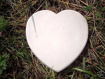 Heart Stepping-stone Mold Plaster Concrete Plastic Casting Mould 8  X Over 1  T • $29.95