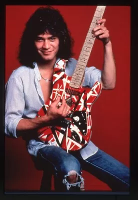 Eddie Van Halen With Frankenstrat Guitar Vintage Photo Agency 35mm Transparency • $24.99