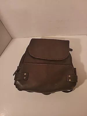 Wilson’s Leather Vintage Genuine Leather Dark Brown Mini Backpack • $23.99