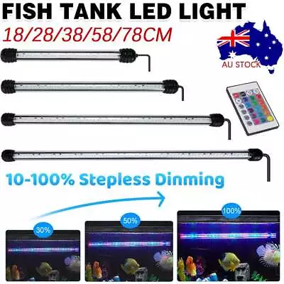 $29.99 • Buy Aquarium Light Fish Tank LED Bar Lamp Pool Submersible Waterproof White Blue RGB