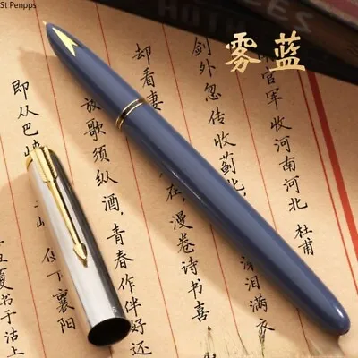 Hero Pen 616S Vintage Fountain Pen F Nib Converter Filler Practice Writing Pen • $8.50