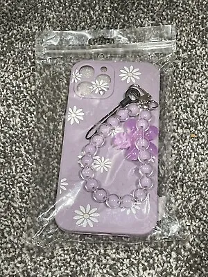 BNIP Purple Flower IPhone 12 Pro Max Case & Wristlet - Temu • £2.50