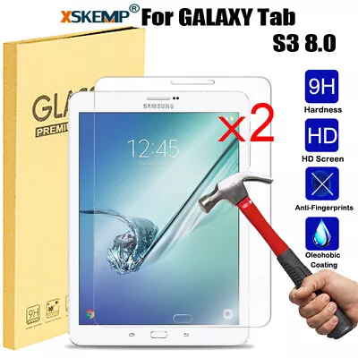 2PCS Screen Protector Samsung Galaxy Tab S 8.4 T700 T705 S2 S3 8.0 GLASS Film HD • $8.07