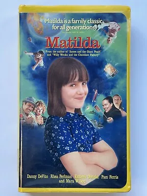 Matilda VHS 1996 Movie In Yellow Clamshell Case Video Cassette Tape VINTAGE • $5.90