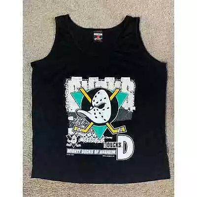 Vintage 1993 Anaheim Mighty Ducks NHL 90s Tank Top Magic Johnson T’s Mens L New • $199.88