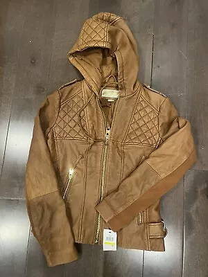 Michael Kors Quilted Leather Jacket / Cognac / Women’s Small • $79.99