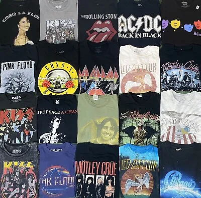 Vintage Style Music Rap Rock Band Shirt Lot Of 20 Mix Szs Reseller (Lot#513) • $159.99