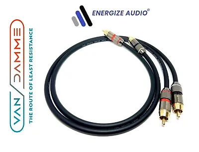 £39.99 • Buy Pair Van Damme Custom RCA Cables Phono - Pro Audiophile Silver Plated Pure OFC