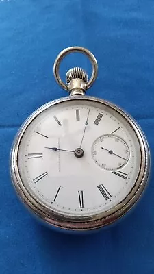 Elgin Pocket Watch S18 11j Estimate Year 1882 Running Hands Move Can't Set Time • $35