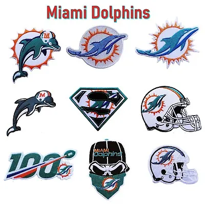 MIAMI DOLPHINS  NFL Football Patches IronSew(Select Options)✈Thai By USPS • $2.19
