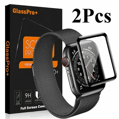 $5.98 • Buy 2xFor Apple Watch IWatch Series 8 7 6 5 4 3 2 SE Tempered Glass Screen Protector