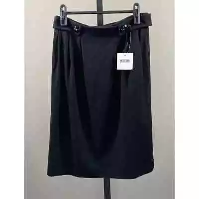NEW Moschino Cheap & Chic Black Belted Cocktail Skirt Womens 6 Designer • $49.99