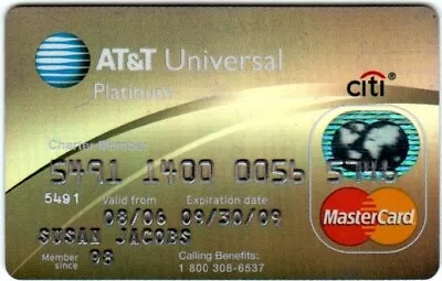 AT&T Universal Platinum Calling Card MasterCard ~ Exp 2006 ~our Item #ccb33 • $1.77