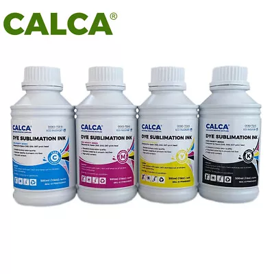 CALCA Dye Sublimation Inks 500ml For Epson Printheads Ultra Density 500mlx4color • $77.17