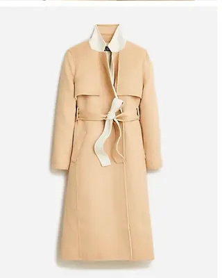 J.Crew $398 Harriet Trench Coat Natural Sand Size L BU070 • $340.91