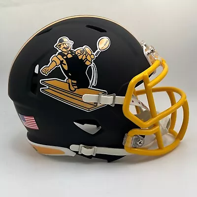 Pittsburgh Steelers CUSTOM Matte Black 1962 Throwback Logo Mini Football Helmet • $65