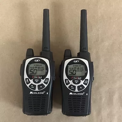 Lot Of 2 Midland GXT1000 XTRA Talk GXT1000p Walkie Talkies (No Charger) OPEN BOX • $35