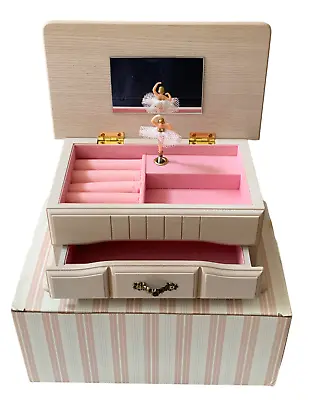 The San Francisco Music Box Company Ballerina Wood Jewelry Box W/Fur Elise Tune • $45