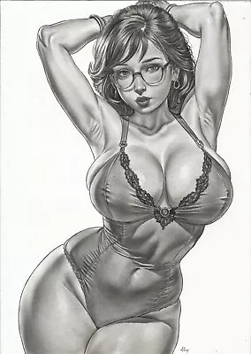 Velma - PIN UP ART - (09  X 12 ) By ALAN BORGES - ArtinUp • $12.50