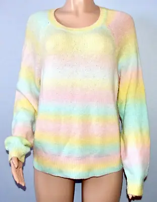 $15.99 • Buy Steve Madden BB Dakota Sweater Women's Ombre Stripe Sweater MSRP $89 Size Large
