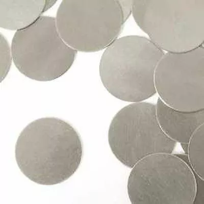  Stamping Blank Circle 1 Inch Metal Blanks Silver Aluminum Metal Stamping • $6.25