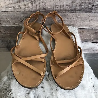 Madewell Womens Strappy Ankle Sandals Size 10 Tan • $17.60