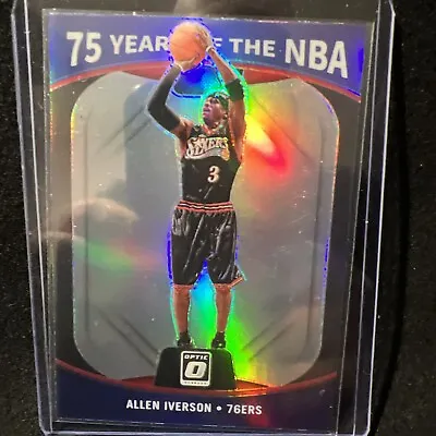 Allen Iverson 2021-22 Panini-Donruss Optic 75 Years Of The NBA Silver #38 09205 • $6.99
