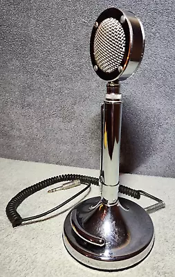 Vintage Astatic Silver Eagle  Microphone Desk Mic Chrome • $92.22