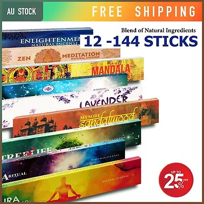 12-144  Incense Sticks Meditation Home Yoga Aroma Fragrance New Moon Green Tree • $3.50
