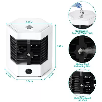 Air Conditioner Portable Evaporative Cooler Humidifier Mini Desktop Cooling Fan • $9.69