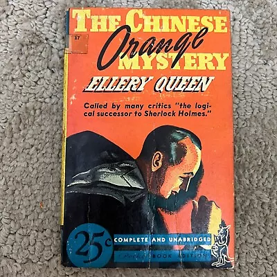 The Chinese Orange Mystery Paperback Book By Ellery Queen From Pocket Book 1943 • $14.99