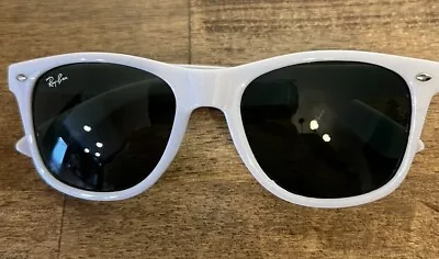Ray Ban WAYFARER White Sunglasses RB 2140901 54 - 20 3N Green Lenses • $57.50