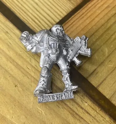 Vintage Warhammer 40k Space Marine Captain Bionic Leg Metal Miniature Figure • £10.99