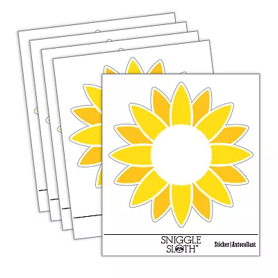 Summer Sunflower Monogram Center Laptop Water Bottle Sticker 5 Pack • $10.99