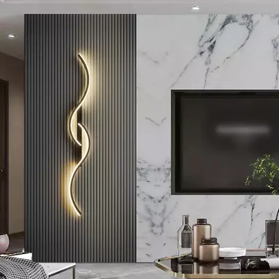 Modern LED Wall Lamp Minimalist Light Bedroom Long Strip Wall Sconces Home Decor • £25