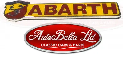 Classic Abarth Logo Emblem Lacquered Metal Badge Brand New With Script • $38.49