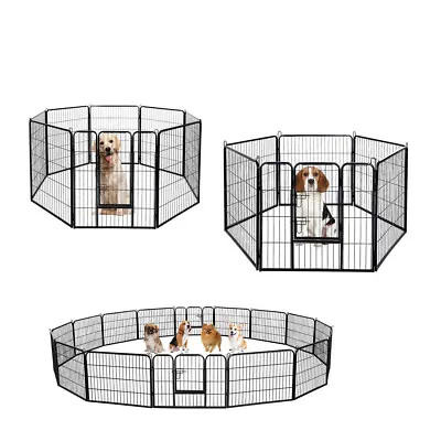 £39.99 • Buy Heavy Duty Metal Puppy Dog Cat Play Pen Fence Enclosure Indoor/Outdoor Run Cage