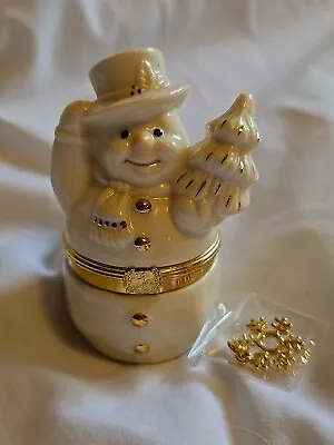 Lenox Treasures -The Snowman's Surprise Box -First Issue -Porcelain Trinket Box • $9.99