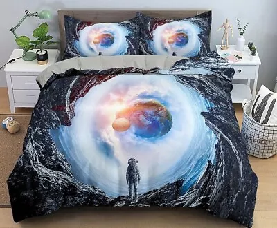$48.31 • Buy Astronaut In The Void Bedspread Set - Duvet, Planets *FREE WORLDWIDE SHIPPING*