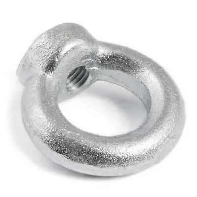 M6 M8 M10 M12 M16 M20 LIFTING EYE NUTS NUT BOLT Galvanised FEMALE BEST PRICE • £2.98