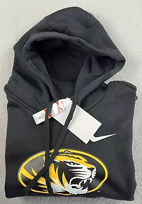 NIKE Missouri Tigers Men's Black Mizzou Hoodie NCAA Football Size 2XL NWT • $39