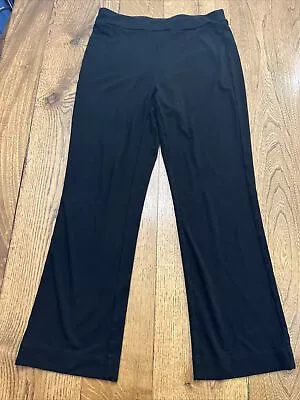 J Jill Wearever Pants Jersey Knit Smooth Cropped Black Pull On Women's Small • $18.99