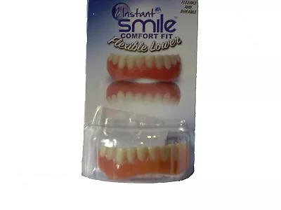 SECURE INSTANT SMILE False Fake Cosmetic Artificial Veneer Costume LOWER TEETH • $13.45