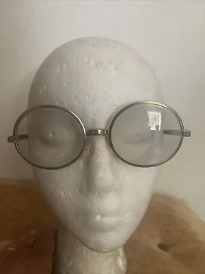 Vintage Swank Frame Spain Round Sunglasses Eyeglasses Frames Harlow Gold 1960s • $84.84