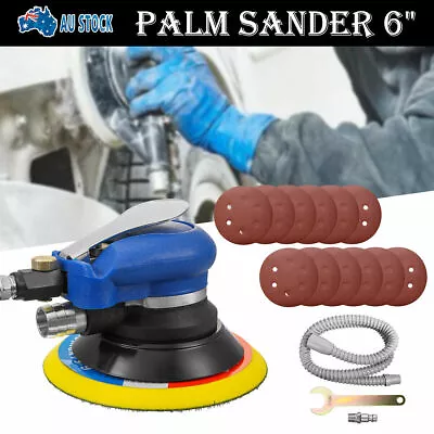 Air Random Orbital Palm Sander 6  Action Auto Body Vacuum Pneumatic Tools Kit AU • $40.43