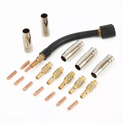 Reliable 21PCS Gas Nozzle And Contact Tip Holder Kit For Mig Mag Welding • £24.46